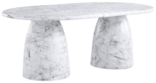 Meridian Furniture Cosenza White 78" Indoor/Outdoor Concrete Dining Table-0