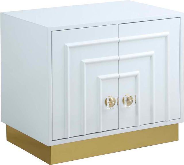 Meridian Furniture Cosmopolitan White Lacquer Side Table-0