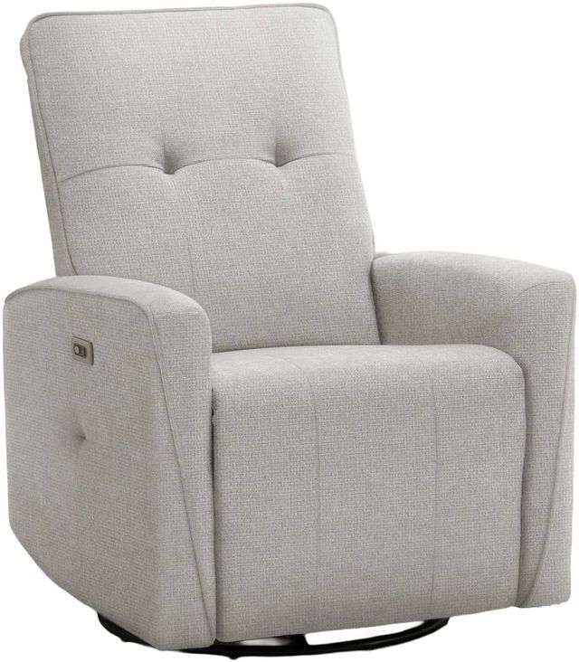 Monarch Specialties Inc. Light Grey Small Upholstered Power Reclining Chair with USB Ports-0