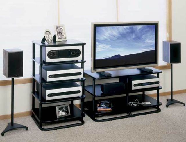 Sanus® Euro Series Black Modular Audio Base System-2