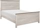 Mazin Furniture Nashville Antique White/Brown Full Panel Bed-0