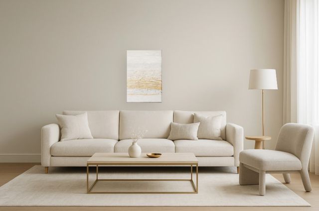 Classy Living Timeless Radiant Textured Gold and Cream Wall Art-1
