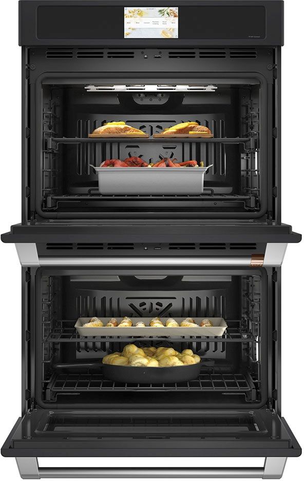 Café™ 30" Matte Black Double Electric Wall Oven-2