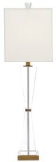 Currey & Company Laelia Clear/Antique Brass Table Lamp-1