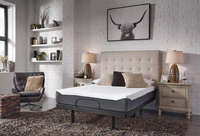 Sierra Sleep® by Ashley® Chime Elite 2-Piece 12" Memory Foam and Best Adjustable Base California King Mattress Set-3