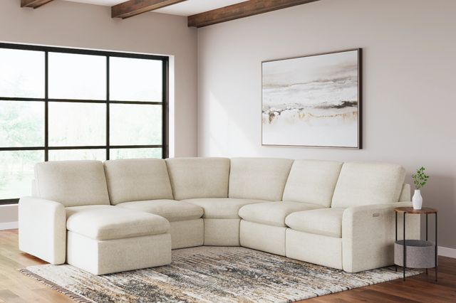 Signature Design by Ashley® Hartsdale 5-Piece Linen Power Reclining Left-Arm Facing Sectional and Chaise-1