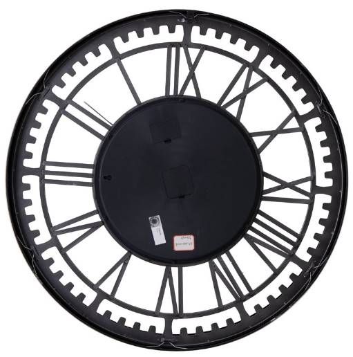 YHD Silver Framed 32" Round Gear Clock-4