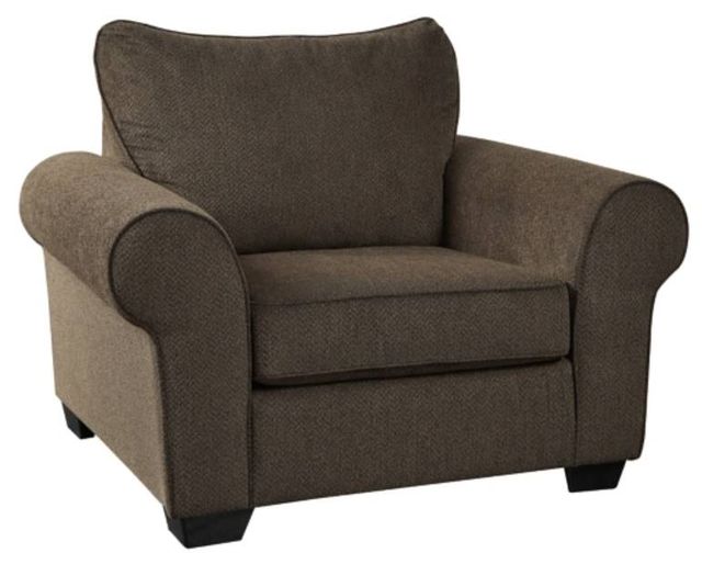 Benchcraft® Nesso 2-Piece Walnut Chair and Ottoman Set-1