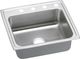 Elkay Lustertone® Classic Lustrous Satin 22" x 19-1/2" x 6-1/2" 3-Hole Single Bowl Drop-In ADA Sink with Quick Clip-0