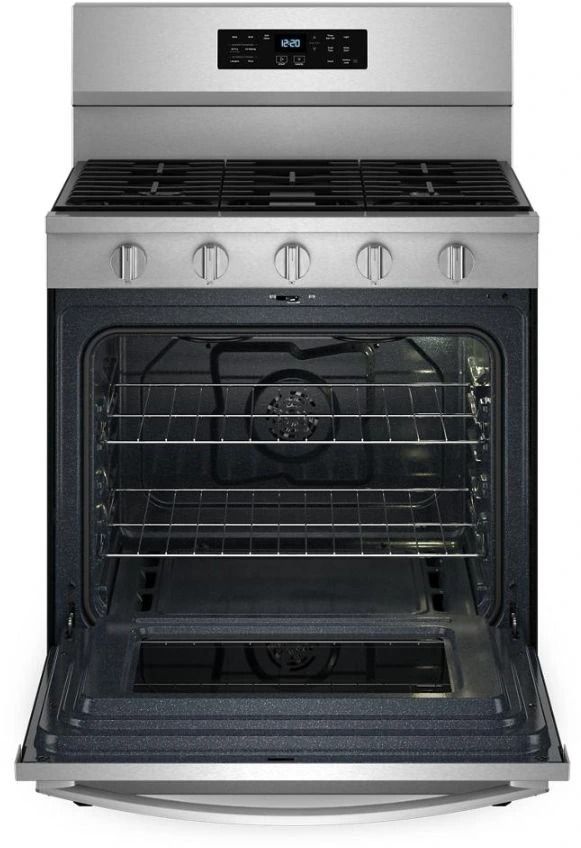 Whirlpool® 30" Fingerprint Resistant Stainless Steel Freestanding Gas Range-1