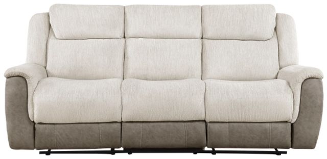 Homelegance® Harriette Beige Double Manual Reclining Sofa-2