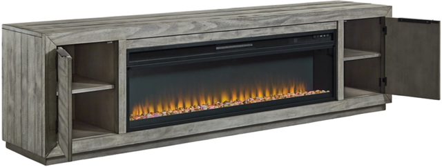 Signature Design by Ashley® Naydell Gray TV Stand with Electric Fireplace-2