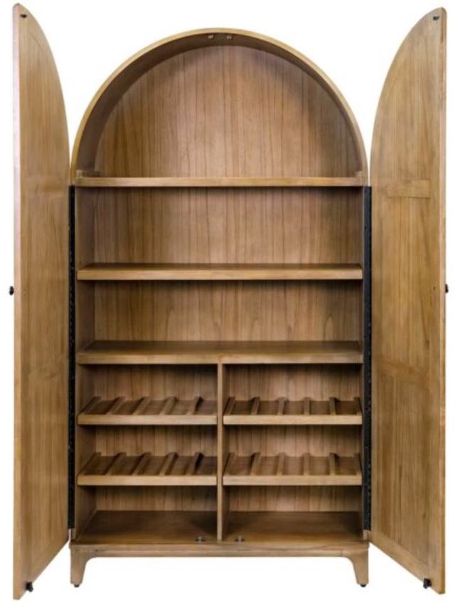 Martin Furniture Quincey Dining Golden Brown Arch Shaped Bar Cabinet-3