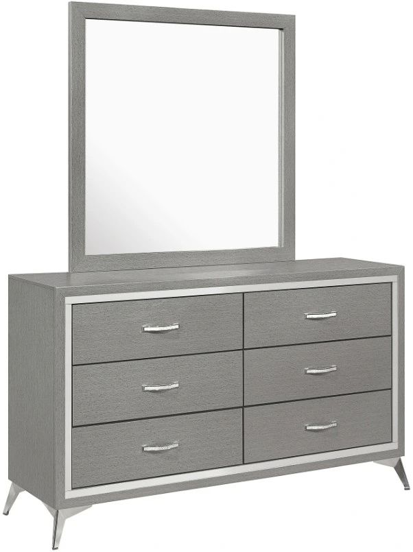 New Classic® Home Furnishings Huxley Gray Dresser and Mirror-0