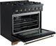 FORNO® Antico Series Alta Qualita 36" Black and Antique Brass Pro Style Dual Fuel Range-1