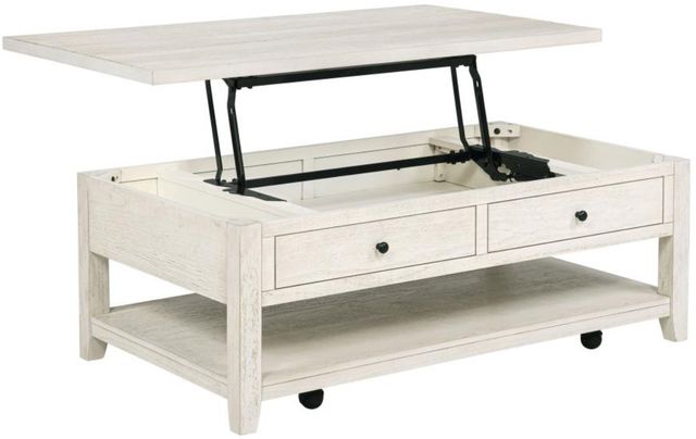 Coaster® Payne Distressed White Lift Top Coffee Table-1