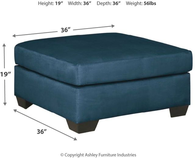 Signature Design by Ashley® Darcy Blue Oversized Accent Ottoman-1