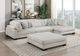 Homelegance® Tinley 4-Piece Beige Modular Sectional with Chaise and Ottoman-1