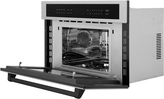 ZLINE Autograph Edition 30" 1.6 Cu. Ft. Stainless Steel Built-In Convection Microwave Oven with Matte Black Accents-3