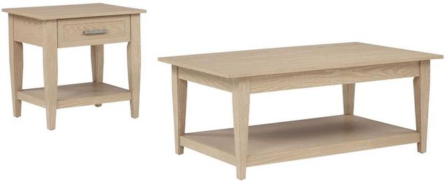Coaster® Lindenton 2-Piece Blonde Lift-Top Coffee Table and End Table Set-0