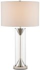 Currey & Company Piers Off-White/Polished Nickel Table Lamp-0