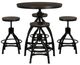 Powell® Haywood 5-Piece Black/Gray Round Bar Table Set-1