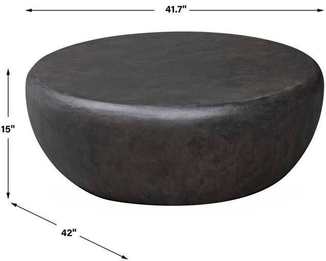 Uttermost® Jones Dark Stone Indoor-Outdoor Coffee Table-4
