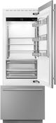 Smeg Universal 30'' 15.5 Cu. Ft. Stainless Steel Built In Bottom Freezer Refrigerator-0