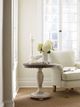 Kincaid® Weatherford Cornsilk Brown Accent Table with White Base-2