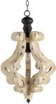 A & B Home Beige Small Harper 1-Light Chandelier-0