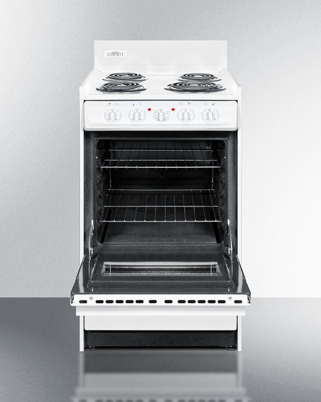 Summit® 20" White Freestanding Electric Range-1