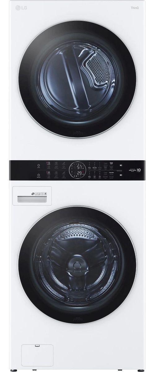 LG White 4.5 Cu. Ft. Washer, 7.4 Cu. Ft. Dryer Gas Laundry Center-0