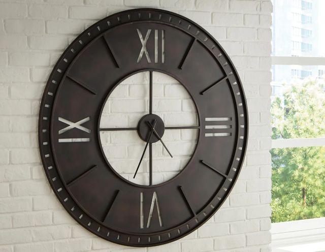 Signature Design by Ashley® Lytle Antique Brown Wall Clock-1