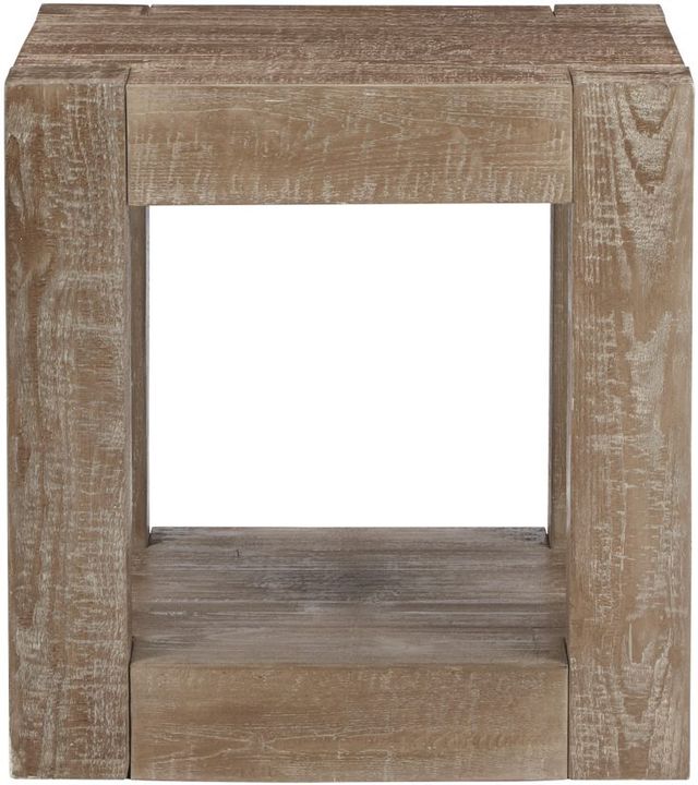Signature Design by Ashley® Waltleigh Distressed Brown End Table-1