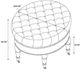Linon Isabelle Natural Round Tufted Ottoman-3
