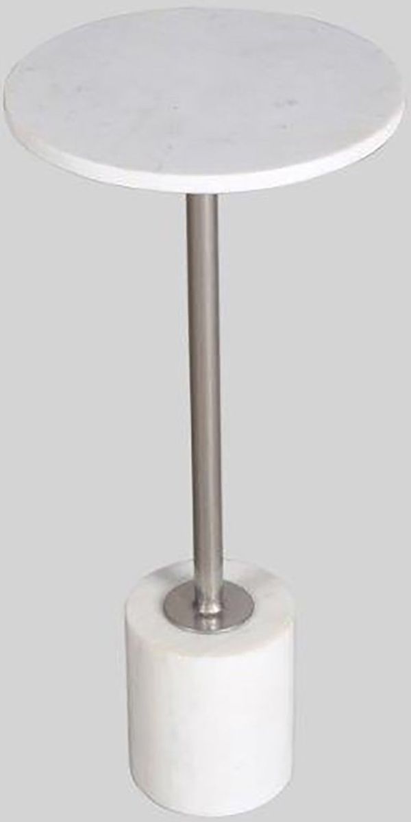 Parker House® Crossings Monaco Marble Accent Table with Metal Support -2