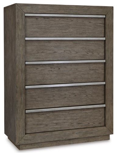 Benchcraft® Anibecca 5-Piece Weathered Gray California King Panel Bed Set-3