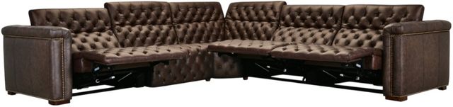 Hooker® Furniture SS Savion Deux 5-Piece West Saddlewood L-Shape Power Reclining Sectional-1