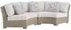 Elements International Ollie Tan/White Cream Olefin and Rattan Outdoor Loveseat-0