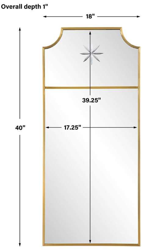 Uttermost® Caddington Brass Tall Mirror-2