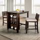 Furniture of America® Lescles 3-Piece Dark Cherry/Gray Counter Set-0
