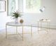 Coaster® Ellison 2-Piece White Top Occasional Table with Gold Base Set-5