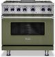 Viking® 7 Series 36" Cypress Green Pro Style Dual Fuel Natural Gas Range with 12" Reversible Griddle-0