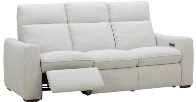 Flexsteel® Ava Silver Sand Fabric Power Reclining Sofa with Power Headrest and Lumbar-3