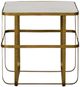 Bassett® Furniture Atticus White End Table with Gold Base-1