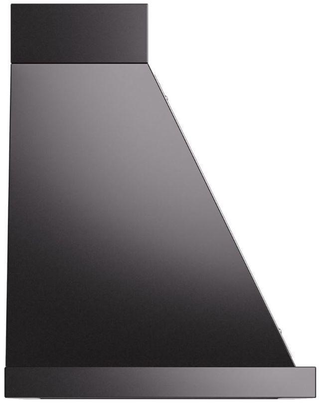 Ilve® Nostalgie II Noblesse 30" Glossy Black Wall Mounted Range Hood with Chrome Trim-2