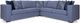 Decor-Rest® Furniture LTD 2900 3 Piece Blue Sectional-0