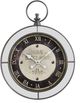 Monarch Specialties Inc. Brown/Mirror 18" Round Wall Clock with Roman Numerals-0
