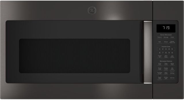 GE® 1.9 Cu. Ft.Over The Range Microwave Black Stainless-0