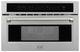 ZLINE Autograph Edition 30" 1.6 Cu. Ft. Stainless Steel Built-in Convection Microwave Oven with Polished Nickel Helix Handle-0